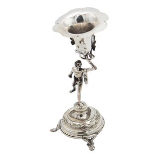 Silver Toothpick Holder with Classic Figure For Sale