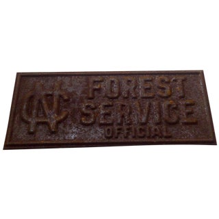 Vintage North Carolina Forest Service Sign For Sale