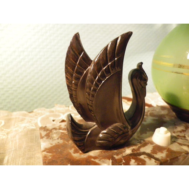 Metal Vintage Table Lamp with Opaline Lampshade, 1940s For Sale - Image 7 of 18