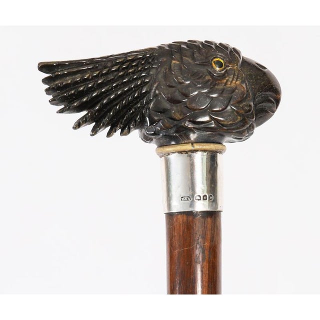 Antique Art Deco Novelty Parrot Walking Stick Cane, 1920s For Sale - Image 11 of 15