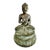 Asian Burmese Gandhara Style Patinated Bronze Seated Buddha For Sale