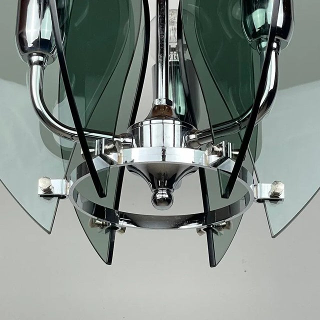 Mid-Century Gray Pendant Lamp from Veca, Italy, 1980s For Sale - Image 6 of 13