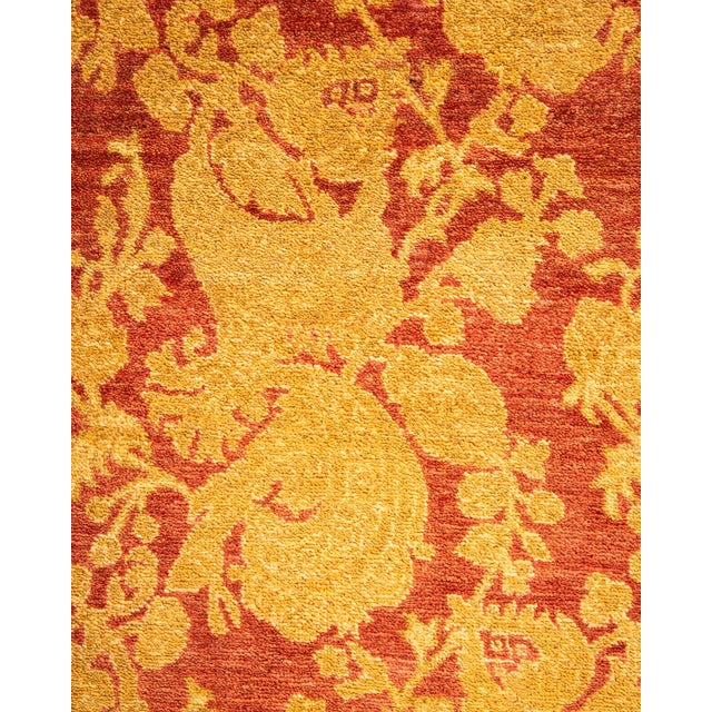 Traditional Mogul Hand-Knotted Area Rug - Pink, 8' 0" x 8' 2" For Sale - Image 3 of 7