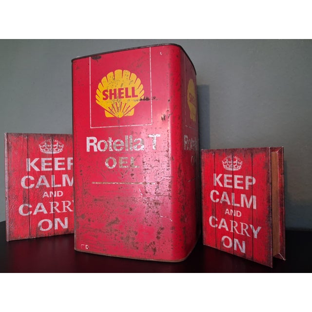 Metal Oil Tank from Shell, 1955 For Sale - Image 7 of 7