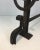 Modernist Wrought Iron and Brass Andirons, French, circa 1900 - A Pair For Sale - Image 6 of 13