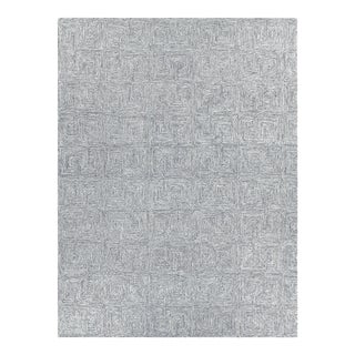 Exquisite Rugs Caprice Tufted New Zealand Wool & Cotton Blue/Ivory Rug-12'X15' For Sale