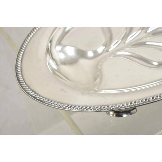 Mid 20th Century Community Plate English Regency Silver Plated Oval Meat Cutlery Serving Platter For Sale - Image 4 of 11