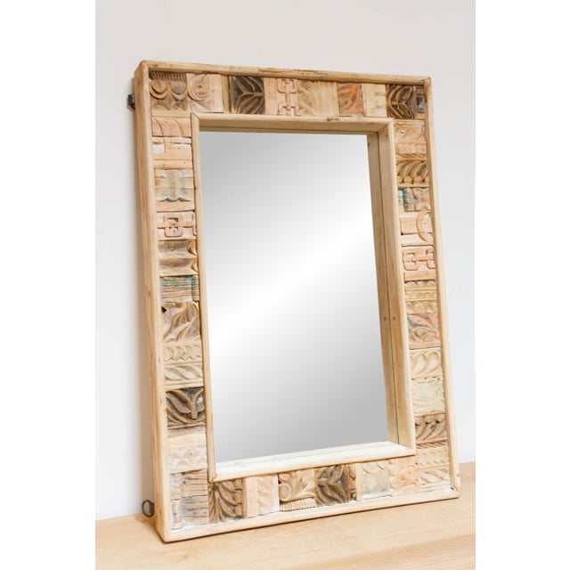 Abstract Carving Indian Mirror For Sale - Image 4 of 8