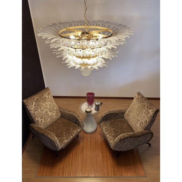 Palmette Chandelier in Clear Glass, 1990s For Sale - Image 17 of 18