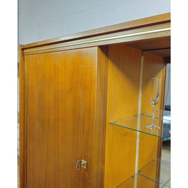 Wood 1960s Slim Slick Danish Modern Mid Century Modern Teak Sideboard Bar Cabinet For Sale - Image 7 of 12