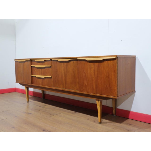 Mid Century Modern Vintage British Teak Sideboard Credenza For Sale - Image 14 of 14