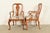 Baker Furniture Queen Anne Carved Walnut Armchairs or Dining Captain Chairs, Pair For Sale - Image 11 of 15