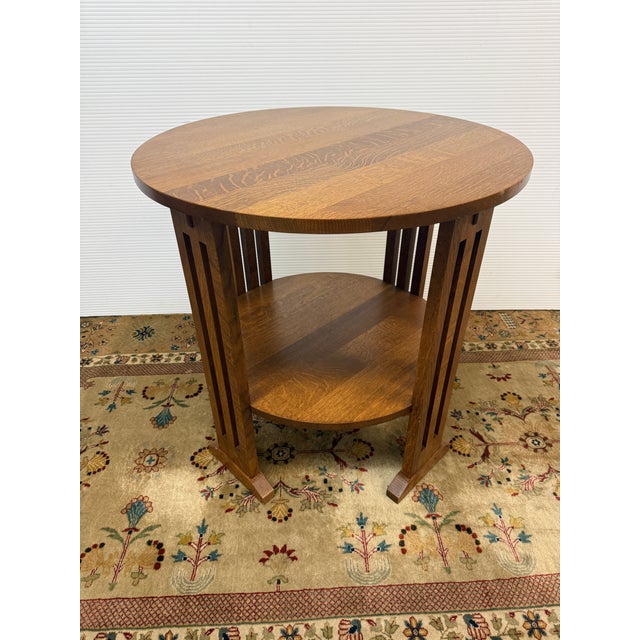 Design Plus Gallery presents the Round End Table from the Mission Collection by Stickley. The Stickley Mission Collection...