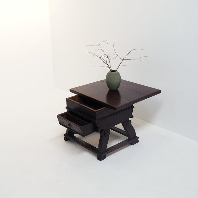 Antique 18th Century Banker's Rent Table with Sliding Top For Sale - Image 6 of 15