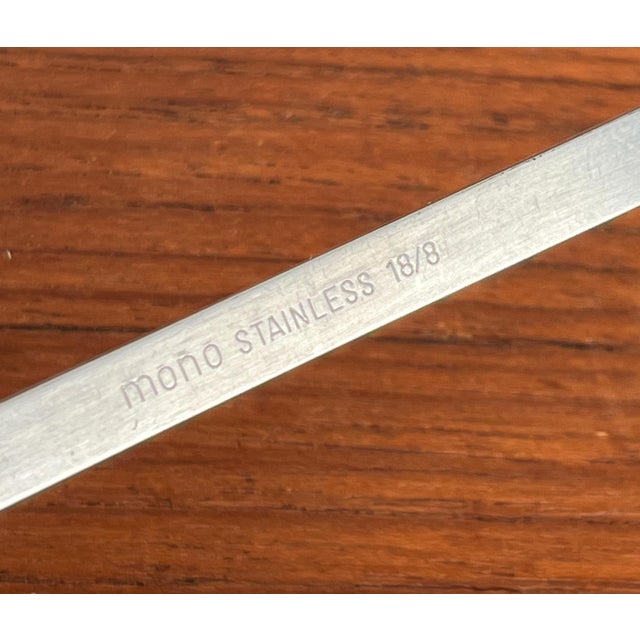 Mid-Century German Stainless Steel Cocktail Forks by Peter Raacke for Mono A, 1950s, Set of 12 For Sale - Image 7 of 10