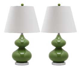 Example of Green Glass Lamps