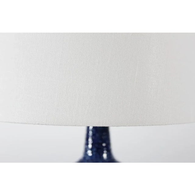 Tall Danish Cobalt Blue Table Lamp by Per Linnemann-Schmidt for Palshus, 1960s For Sale - Image 6 of 13