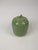 Contemporary melon covered container in Celadon creen