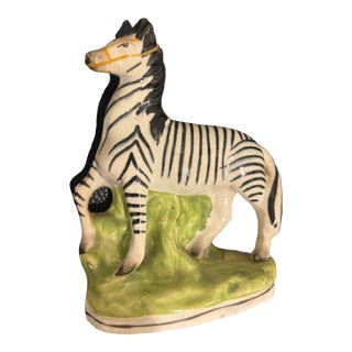 Rare Staffordshire Figure of a Zebra, Early 19th Century For Sale