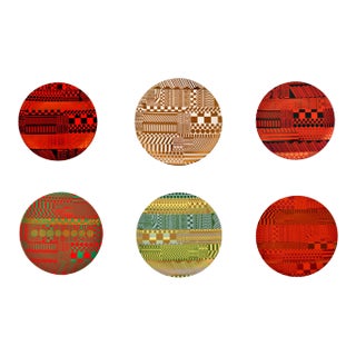 Sir Eduardo Paolozzi for Wedgwood: "Variations on a Geometric Theme", a Complete and Boxed Limited Edition Set of Six Bone China Plates, 1971 For Sale