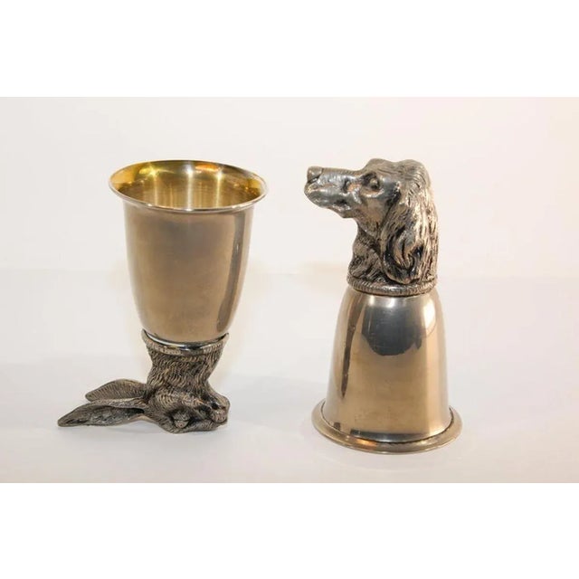 Gucci Silver Plated Animal Stirrup Cups Signed Italy, 1970s For Sale - Image 9 of 13