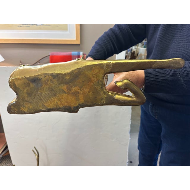Brass Deer Sculptures -a Pair For Sale - Image 9 of 10