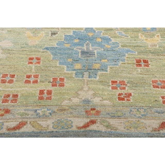 Early 21st Century Oversized Light Blue Persian Sultanabad Rug - 16'03 X 22'07 For Sale - Image 5 of 8