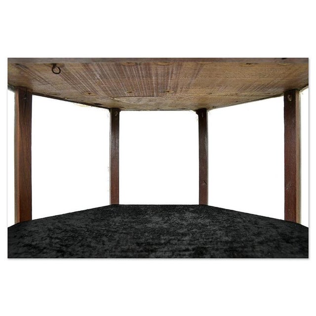 Polygonal Wood and Glass Display Case For Sale - Image 6 of 7