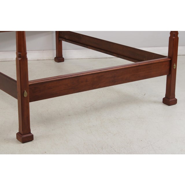 Brown Henkel Harris Queen Size Pencil Point Poster Bed For Sale - Image 8 of 16