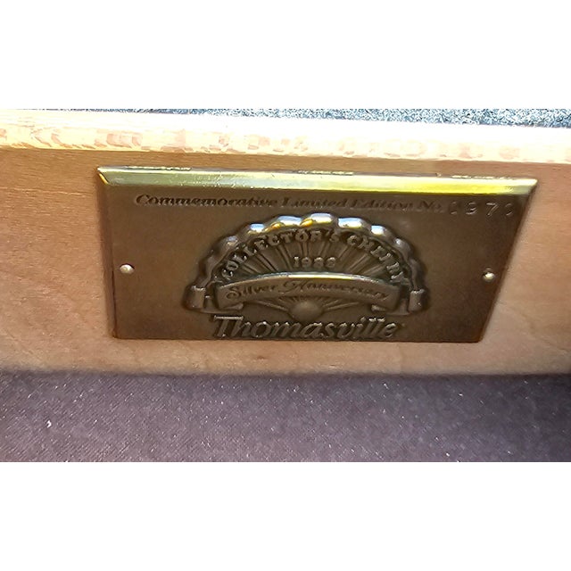 1980s Thomasville Collector's Cherry Silver Anniversary Blockfront Lowboy For Sale - Image 11 of 12