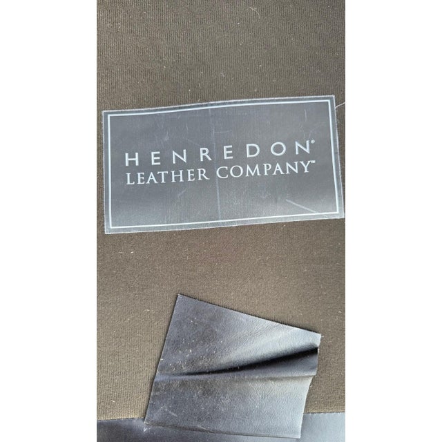 2010s Henredon Leather Swivel Chair For Sale - Image 12 of 12