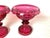 Pair of 19th Century Victorian Cranberry Glass Pedestal Bowl Compotes For Sale - Image 4 of 9