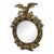 English 1900s Silver Gilt Convex Girandole Bullseye Mirror with Eagle Motif For Sale