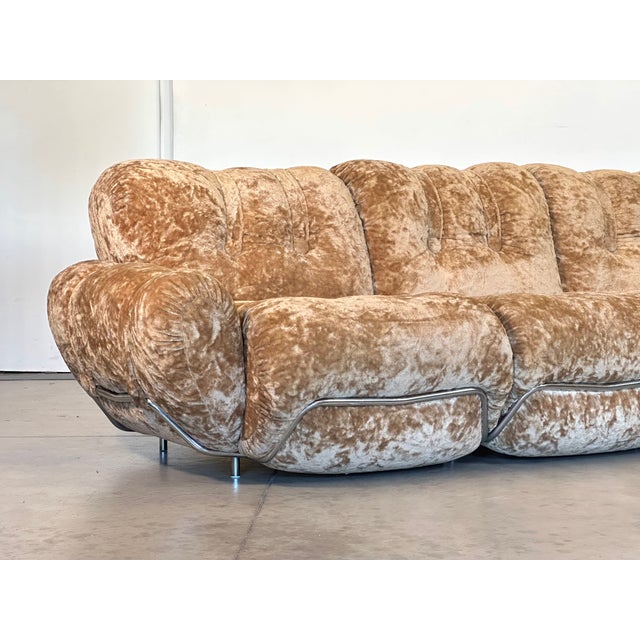 1970s Vintage Chromed Steel Sofa, 1970s For Sale - Image 5 of 16