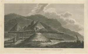 After J. Webber, Summer and Winter Habitations in Kamchatka, 1784, Print