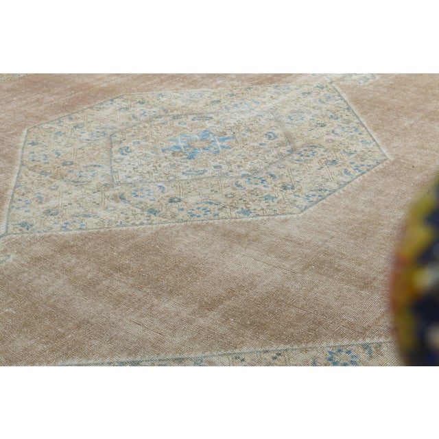 1970s Vintage Persian Handknotted Wool Orange Oversize Area Rug For Sale - Image 4 of 11