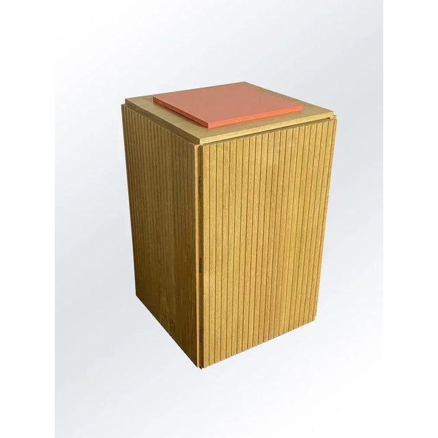 "Dado" belief by Pietro Meccani for Meccani Design, 2020. Credenza made of oak with an door and an internal shelf....