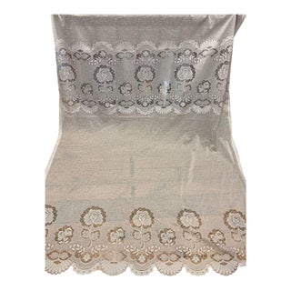 Vintage Lace Curtain 58” Wide X 86” Long For Sale
