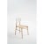 Set of 2, bokken chair, natural beech, white lacquered back by Colé Italia with Bellavista/Piccini Dimensions: H.81,7 D.49...