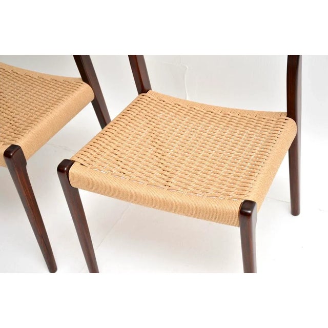 Vintage Danish Model 71 Chairs by Niels Moller, 1960, Set of 2 For Sale - Image 9 of 10