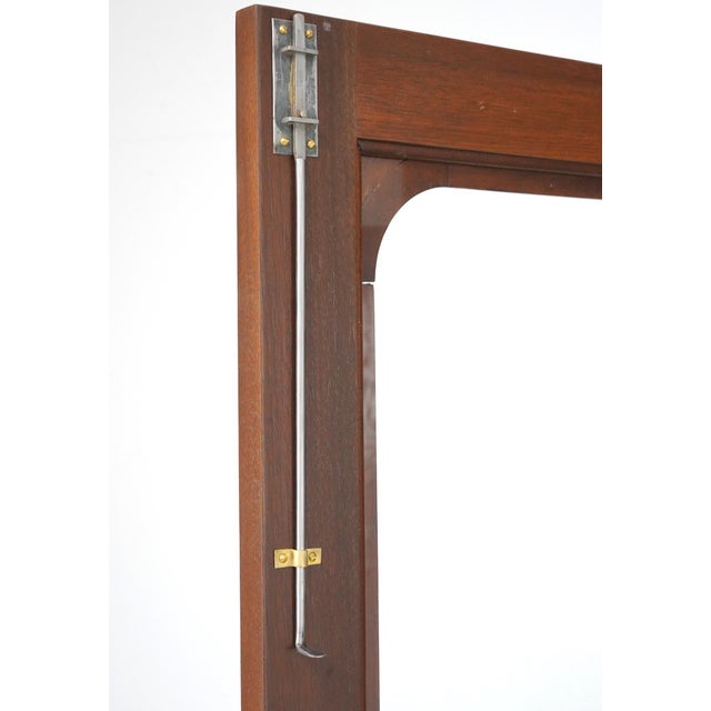 Wood Late 20th Century Traditional Walnut Glass Front Double Door Bookcase Cabinet For Sale - Image 7 of 16