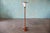 1960s Solid Teak Danish Modern Tulip Floor Lamp Frosted Glass Shade For Sale - Image 9 of 9