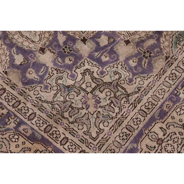 Art Nouveau 1990's Vintage Purple/Green Wool Rug - 9'9'' X 12'11'' For Sale - Image 4 of 10