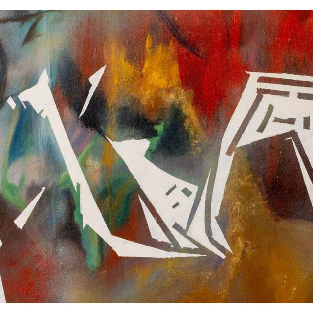 Fritz Bonner Abstraction Acrylic on Canvas For Sale - Image 4 of 10
