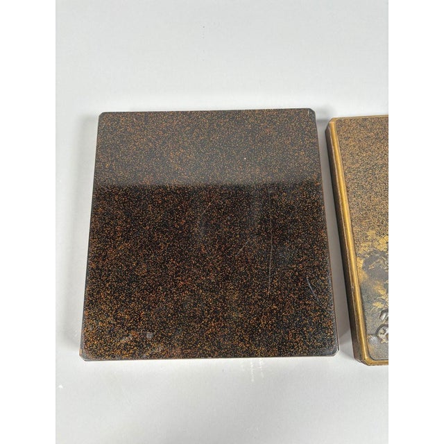 18th Century JAPAN - Mid-Edo Period (1603-1868) Suzuribako lacquer calligraphy box nashiji For Sale - Image 5 of 12