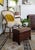 19th Century Wood and Waxed Canvas Shoe Shine Stool With Storage For Sale - Image 6 of 16