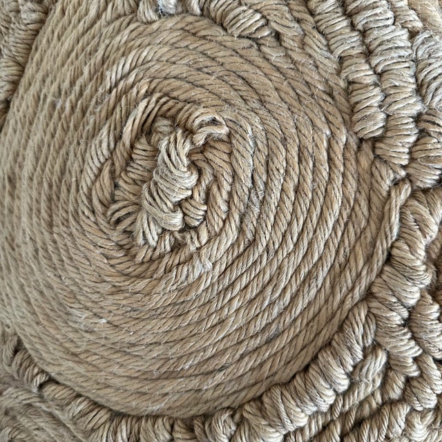 Vintage Hemp Ottoman For Sale - Image 11 of 12