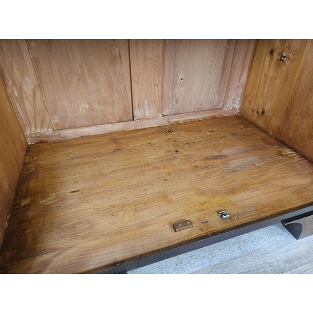 Art Deco Sideboard in Mahogany Feather with Marble Top and Brass Handles, 1940 For Sale - Image 15 of 18