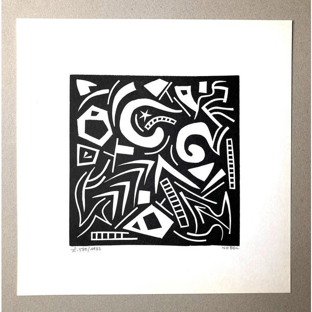 1950s Otto Nebel, L. 580, 1954, Linocut, Paper For Sale - Image 5 of 6