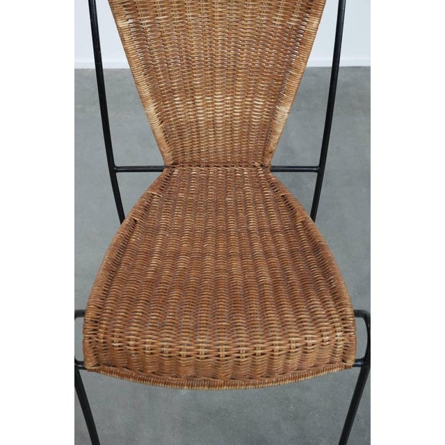 Vintage Chair with Cast Iron Frame by Frederick Weinberg For Sale - Image 6 of 14